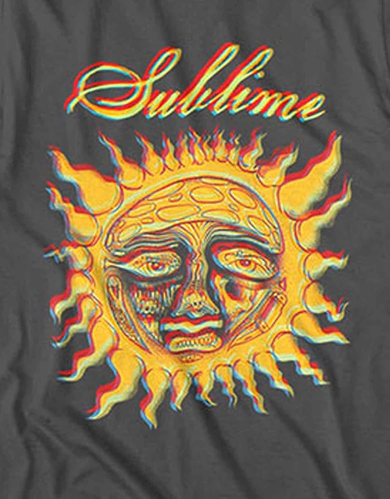 SUBLIME T Shirt Yellow Sun Band Logo New Official Mens